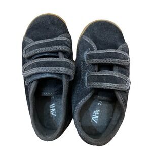 Zara Toddler UK 23 US 7c Grey Suede Sneakers VGUC